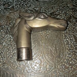 Vintage Elegant Brass Horse Head Walking Stick/Cane Handle
